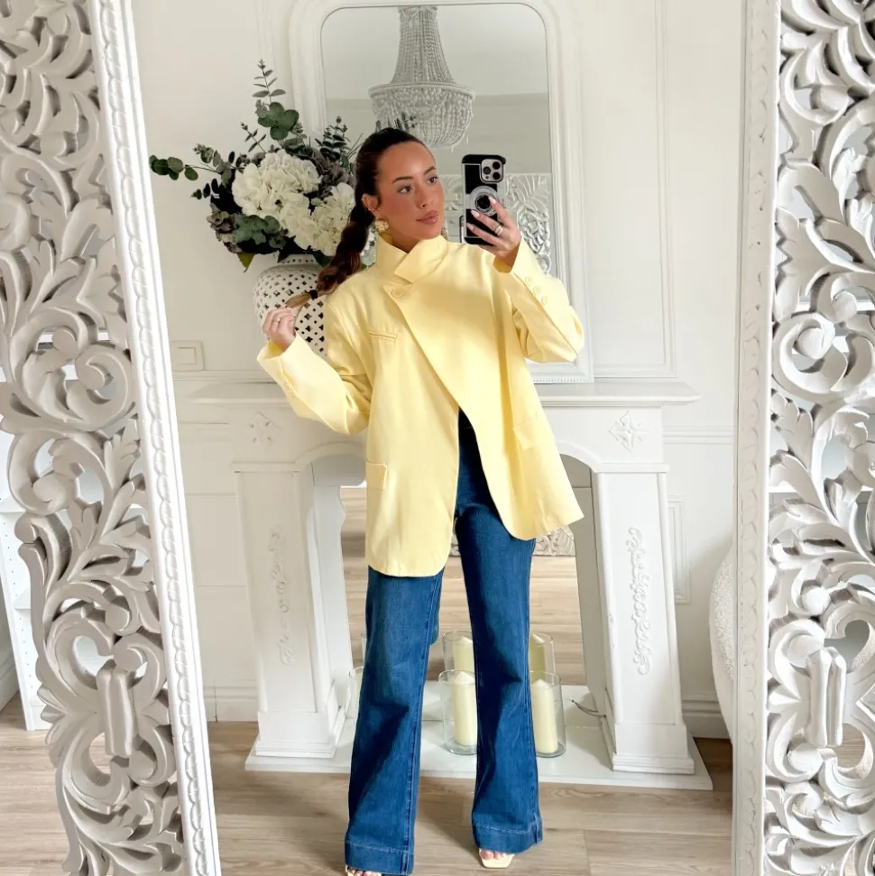 BLAZER ASYMETRIQUE JAUNE