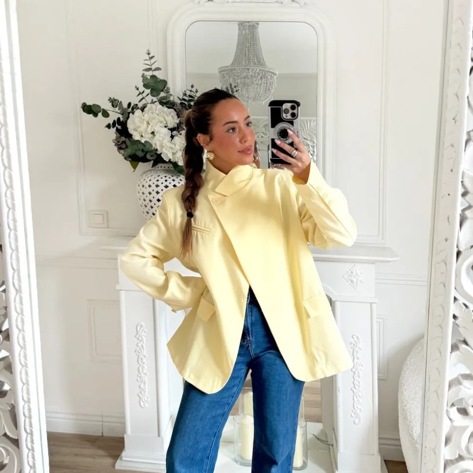 BLAZER ASYMETRIQUE JAUNE