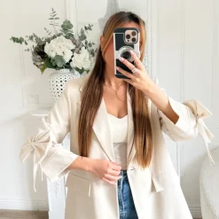 BLAZER BEIGE NOEUDS MANCHES