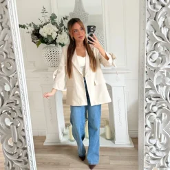BLAZER BEIGE NOEUDS MANCHES
