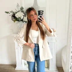 BLAZER BEIGE NOEUDS MANCHES