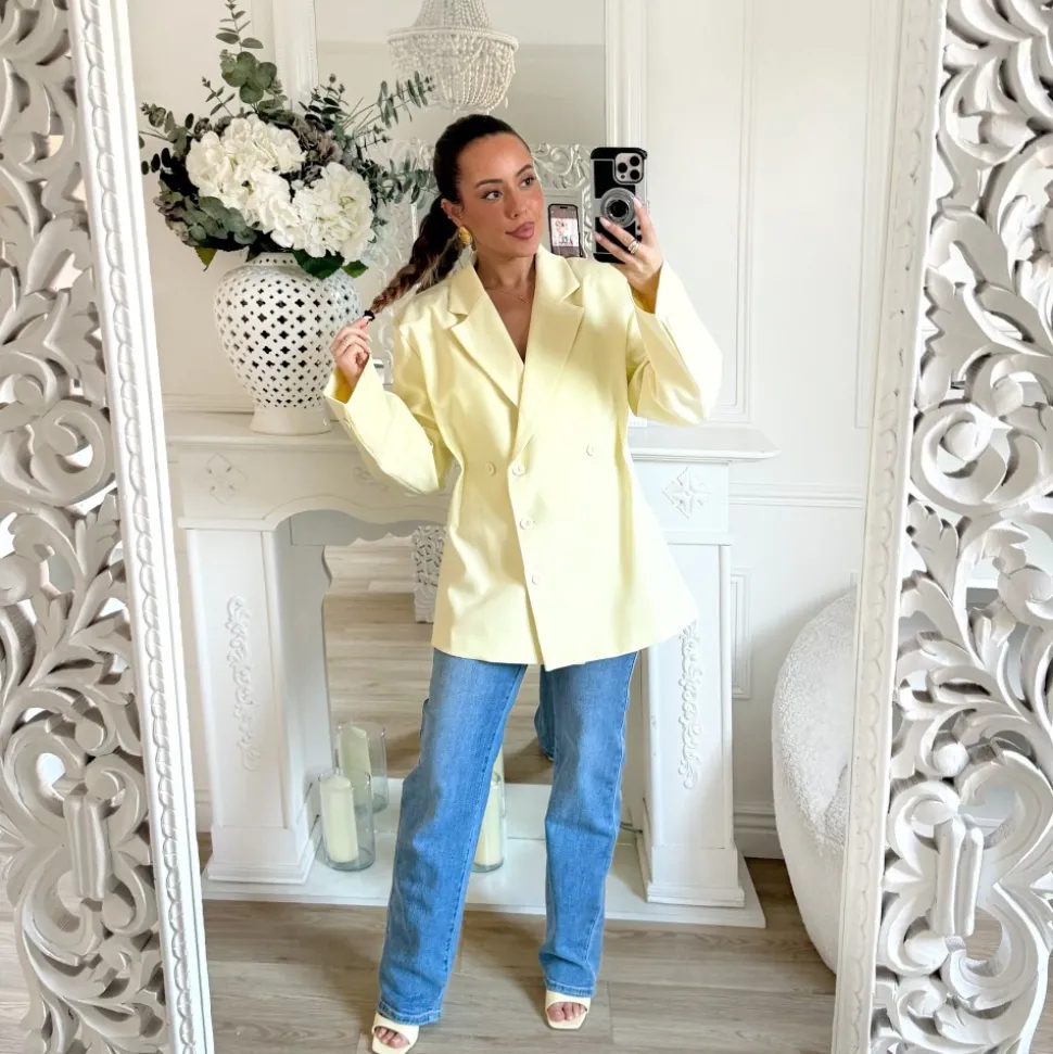 BLAZER JAUNE PASTEL REGLABLE ** PREMIUM