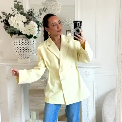 BLAZER JAUNE PASTEL REGLABLE ** PREMIUM