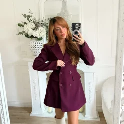 BLAZER ROBE PRUNE LYNA