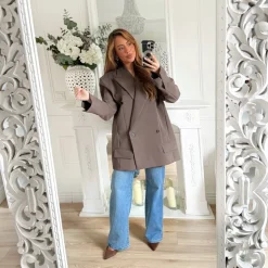BLAZER TAUPE OVERSIZE LINA