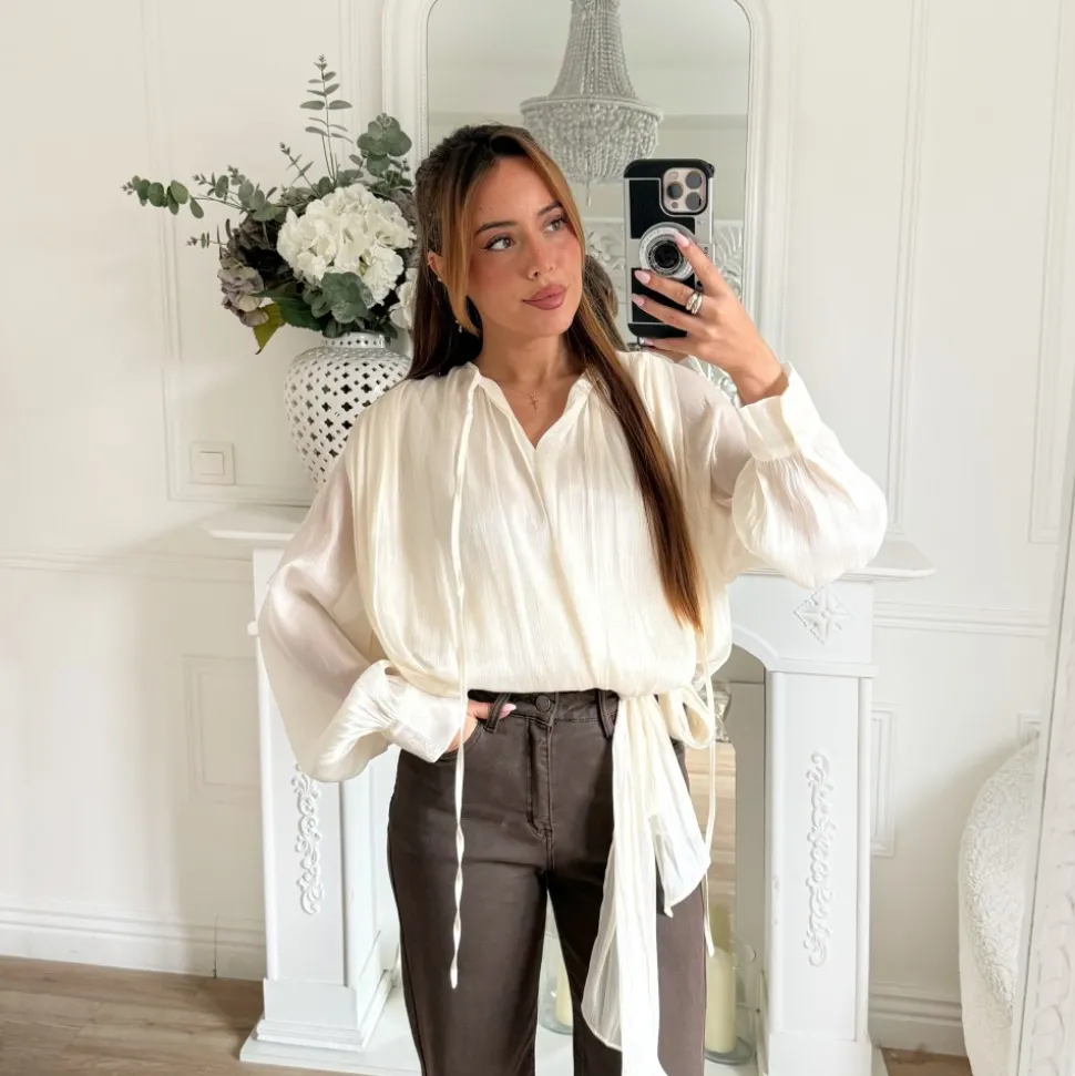 BLOUSE BEIGE IRISÉE