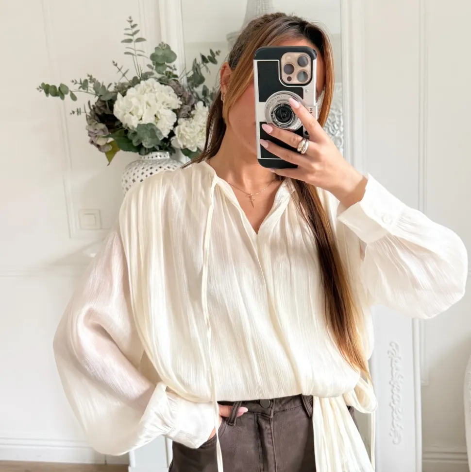 BLOUSE BEIGE IRISÉE