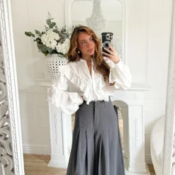 BLOUSE BLANCHE VOLANTS