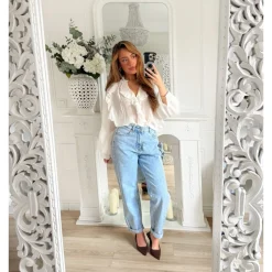 BLOUSE BLANCHE VOLANTS OPHÉLIE