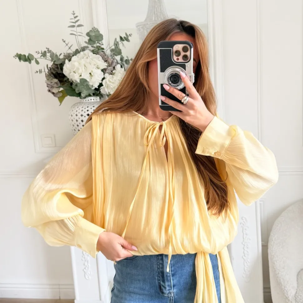 BLOUSE IRISÉE JAUNE SOLEIL
