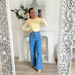 BODY JAUNE EPAULETTES DRAPÉES