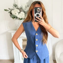 BOLÉRO BOUTONS BIJOUX DORÉS