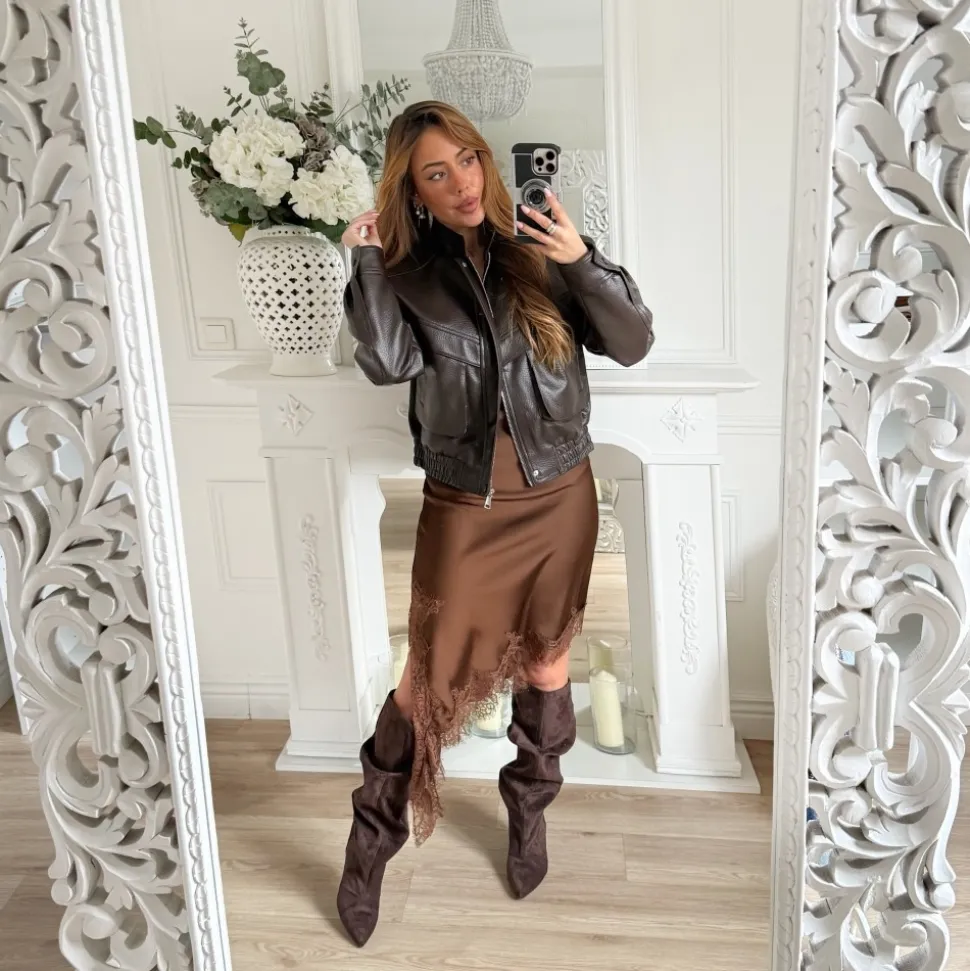 BOTTES DAIM CHOCO PETITS TALONS