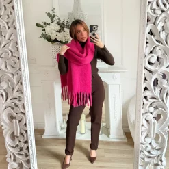 ÉCHARPE EN LAINE FUSHIA