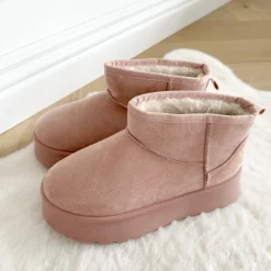 CHAUSSONS PLATEFORMES VIEUX ROSE
