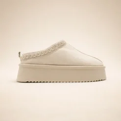 CHAUSSONS PLATEFORMES BEIGE