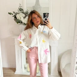 CHEMISE BLANCHE BRODERIE