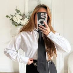 CHEMISE BLANCHE CRAVATE BLACK