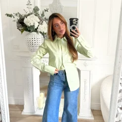 CHEMISE CINTRÉE PISTACHE