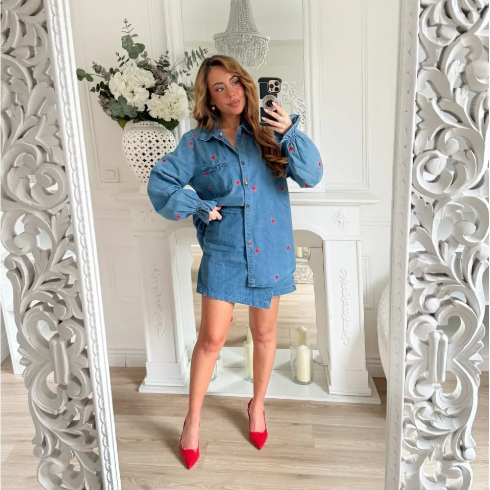 CHEMISE EN JEAN FRAISES