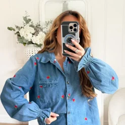 CHEMISE EN JEAN FRAISES