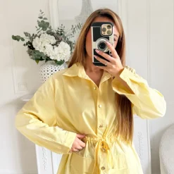 CHEMISE JAUNE EN LIN