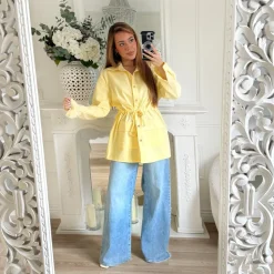 CHEMISE JAUNE EN LIN