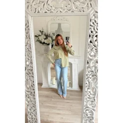 CHEMISE KAKI COL CLAUDINE GAÉTANE