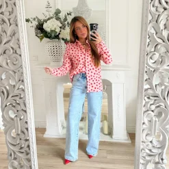 CHEMISE PINK COEURS ROUGES