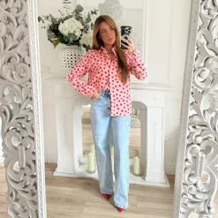 CHEMISE PINK COEURS ROUGES