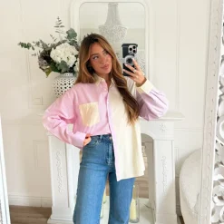 CHEMISE RATCHWORK PINK JAUNE ET LILAS