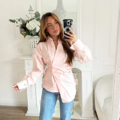 CHEMISE ULTRA CINTRÉE ROSE PASTEL