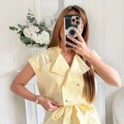 COMBINAISON AVIATEUR JAUNE