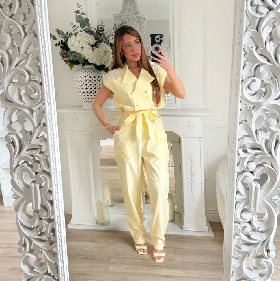 COMBINAISON AVIATEUR JAUNE