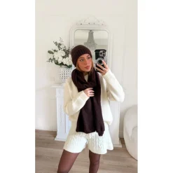 ENSEMBLE MAILLE BEIGE AVEC SHORT FLAVIE