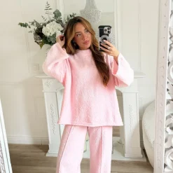 ENSEMBLE COCOONING PULL PANTALON PINK