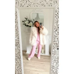 ENSEMBLE EN MAILLE PULL ET PANTALON PINK FABIENNE