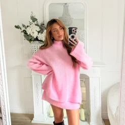 ENSEMBLE PULL ET JUPE PINK NINE