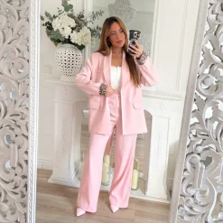 ENSEMBLE SMOKING ROSE DETAIL LEOPARD