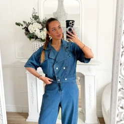 ENSEMBLE VESTE ET PANTALON EN JEAN