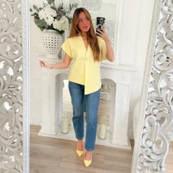 ESCARPINS JAUNE PASTEL