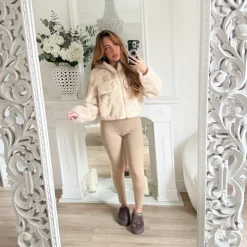 FOURRURE BEIGE À CAPUCHE MAÏA