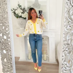 GILET BLANC MOTIFS CITRONS