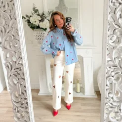 JEAN BLANC COEURS COUPE DROITE