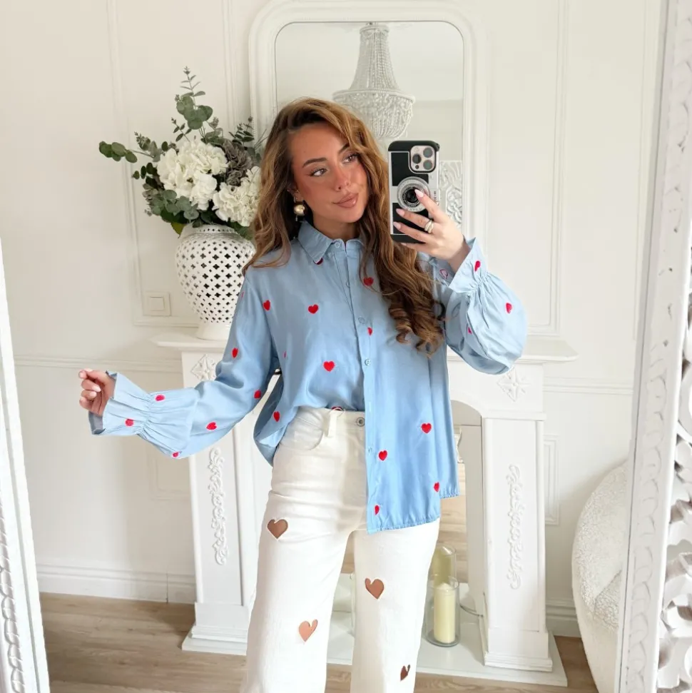 JEAN BLANC COEURS COUPE DROITE