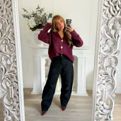 JEAN COUPE BALLON BLACK