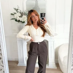 JEAN COUPE CAROTTE CHOCO LAURENCE