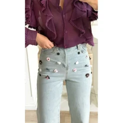 JEAN FLEURS EN RELIEF JUDITH COUPE DROITE