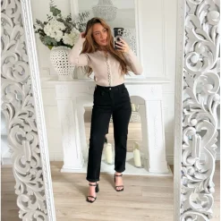 JEAN MOM FIT BLACK MAGALI