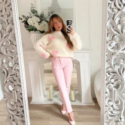 JEAN MOM FIT ROSE POUDRÉ